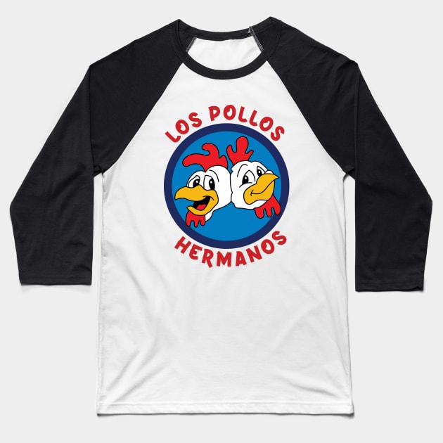 Los Pollos Hermanos Baseball T-Shirt by Skulls Mushroom Arts